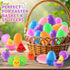 24 Pack SpringFlower Filled Easter Eggs with Squishy Toys Inside, Easter Basket Stuffers Basket Essentials Party