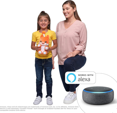 Cubby The Fox Plush Light Up Toy - Works with Compatible Amazon Echo Devices for Interactive Sounds
