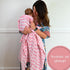 100% 47 47 Inches 3 Pack) LollyBanks Muslin Swaddle Blankets, Cotton Baby Swaddle Blanket for Girls, Soft and Large x