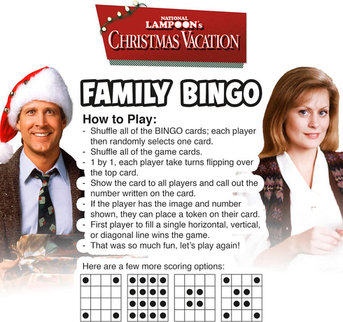 AQUARIUS Christmas Vacation Family Bingo Game