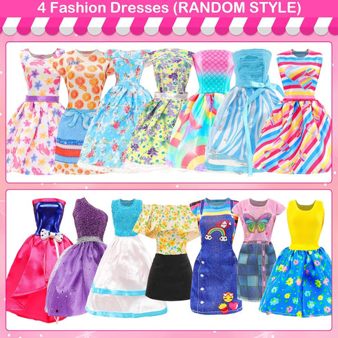 37 11.5 Inch 1Sequin 5 5 4 2 10 5 BARWA Pcs Doll Clothes and Accessories for Girl Dolls Including Wedding Gown, Tops