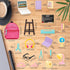 ENOCHT 27 Pcs Doll School Accessories, 4 Doll Backpacks with Zipper, Computers, Glasses, Study Accessories