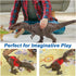 3-5 6 7 8 Tyrannosaurus Rex Action Figure Toy - Continuing Head Strike T Rex Dinosaur Toy with Roar & Light Up, Neck