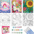 Pack Paint by Numbers Kit for Kids | 10*8" Color by Numbers for Kids Framed Canvas with 17 Acrylic Paint Pots and