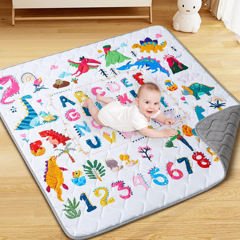 50x50 Inch Baby Play Mat - Thicken Soft Foam Crawling Mat for Playpen & Floor, Non-Slip Waterproof Playmats for Infants