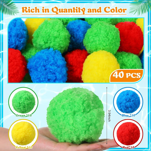40 Extra Large 3.94 inch Reusable Water Balls, Reusable Soft Splash Water Balls for Outdoor Toys and Games, Water Toys for Adults, Summer Toys Ball for Water Fight, Yard Pool Beach Game by Sonwyoung