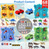 VESPRO 4 Set, 68PCS Set, 3+ Series Toddler Car Track Kids Car Track Play Educational Puzzle Toys for Kids Ages Boys