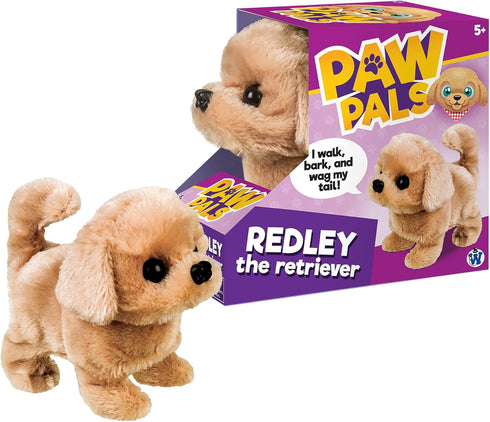 Westminster, Inc. Redley the Retriever, Cute Plush Battery Operated Dog Toy, Walks, Wiggles, Barks with Sound