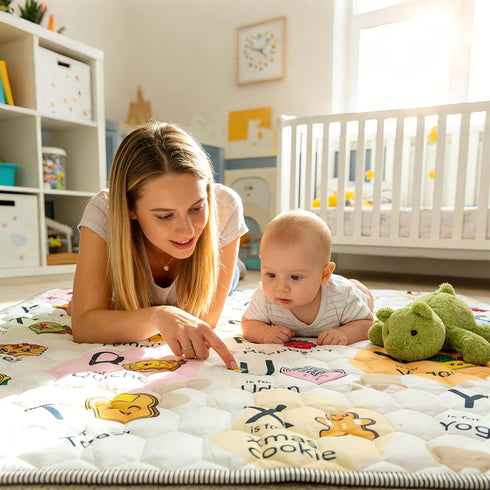 50" 50" ENVTEK Baby Play Mat for Floor Playpen - X Playpen Mat,Thick One-Piece Crawling, Odorless Floor Mat, Non-Slip