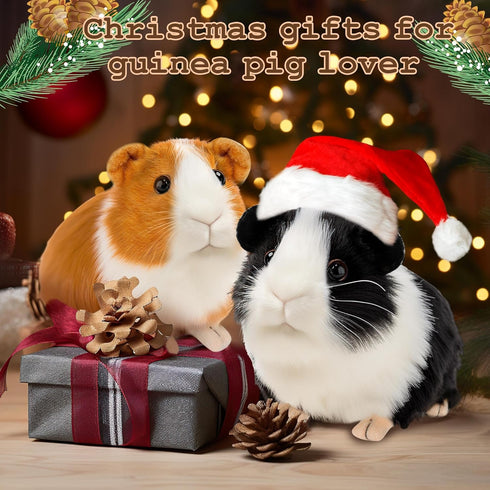 2pc Guinea Pig Stuffed Animals, Realistic Plush Cute Plushie Toys for Kids Birthday