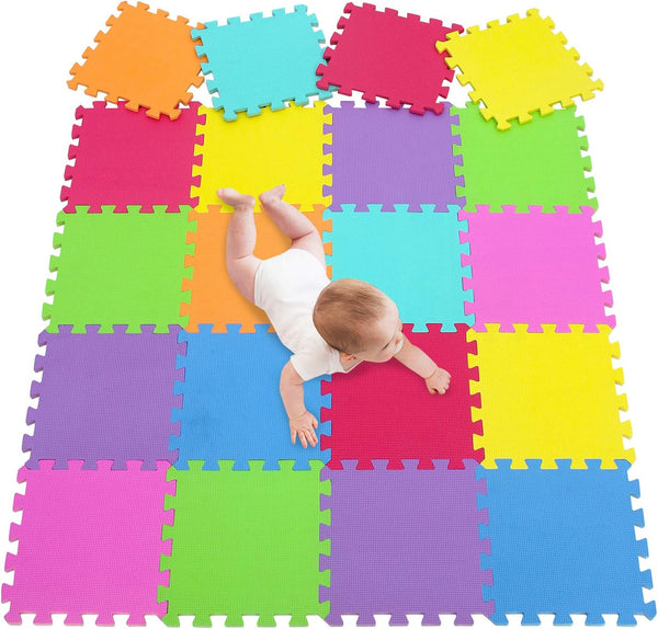 meiqicool EVA Foam Puzzle Play Mat for Baby - Non Toxic Interlocking Soft