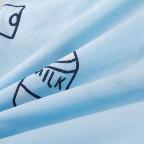 Household Cotton Jersey Knit Toddler Pillowcases, Soft Breathable Travel Pillow Cases, 2 Pack (Airy Blue)