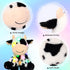 11'' Hopearl LED Plush Smile Cow Lighting Up Stuffed Animal Diary Cattle Floppy Night Lights Glow in The Dark Birthday