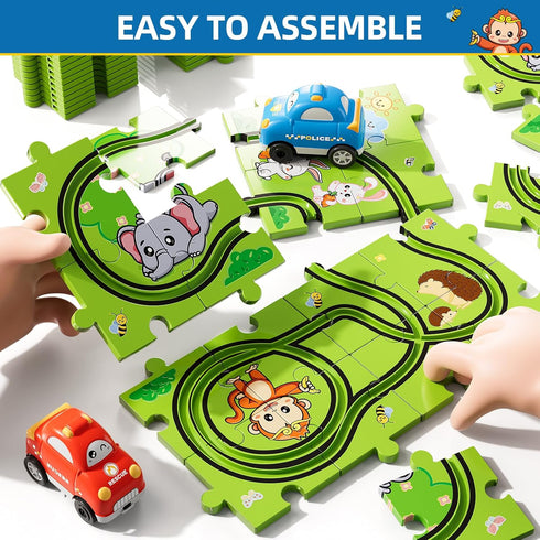 2 3 4 5 56 Set 1-3 2-4 3-5 4-6, 2 3 4 5 Bennol Toddler Toys Gifts for Year Old Boys, Jigsaw Puzzle Race Track Car