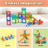 85Pcs 5 6 7+ MAGBLOCK Marble Run Magnetic Tiles Toy Building Blocks STEM Educational Child Brain Development Kit Magnet