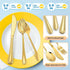 12-Piece Gold Kids Silverware Set, E-far Stainless Steel Toddler Utensils Safe for Preschooler/Children, Includes 4