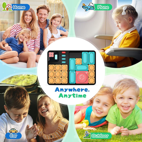 Super Slide Puzzle Games, 500+ Challenges Electronic Brain Teaser Puzzle for Adults and Children, Travel Toys Gifts