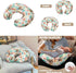 Sarogrorin Highland Cow Floral Baby Nest Pillow Cover Colorful Flowers Babies Infant Lounger Cover Green Foliage Baby