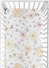Sweet Jojo Designs Yellow and Pink Watercolor Floral Girl Fitted Crib Sheet