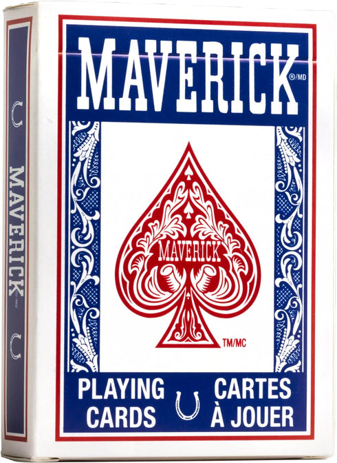 Maverick Playing Cards - Standard Index, Red and Blue - 12 Pack