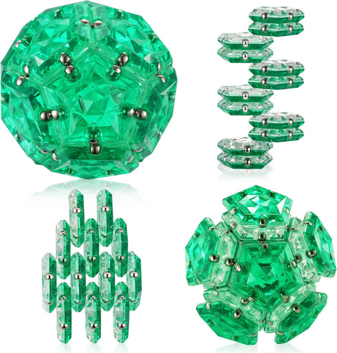 Magnetic Fidget Sphere - Pentagons Magnets Balls - 12 Piece Set -