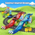 Set, 52PCS 2 3 4 5 6 7 8, Magnetic Tiles Race Track STEM Educational Magnetic Building Blocks with Race Cars
