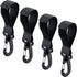 4 Pack Stroller Hooks, Baby Stroller Hanging Clips for Diaper Bags and Grocery Shopping Bags (Black)