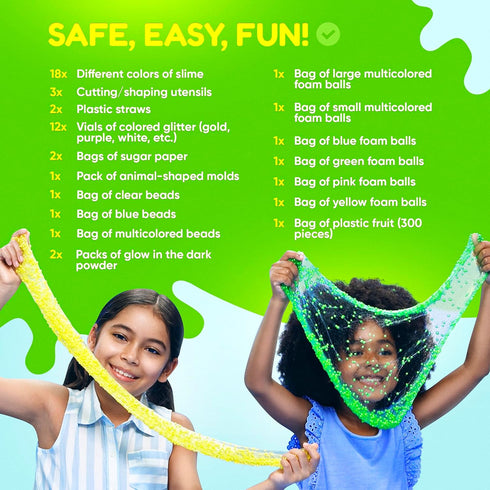 10-12 7-12 Ultimate Slime Kit for Girls | Perfect Toys for Girls Years Old | Complete DIY Slime Making Kit for Kids