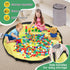 13"W x16.5"H Toy Storage Organizer for Playroom, Foldable Bin with Play Mat & Zipper - Large Capacity Organizer