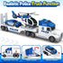 3 4 5 3 1 3 4 5 6 SpringFlower Boy Toddlers Toys, Extra Large Police Truck Toys with Racing Car and Helicopter