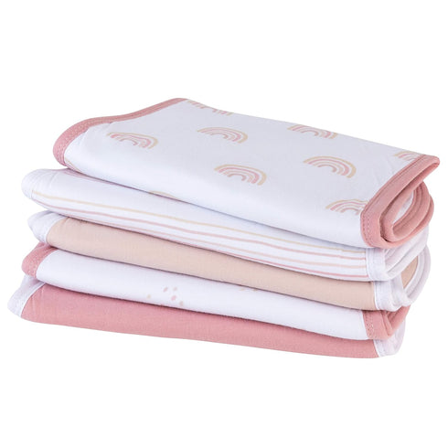 5pc Ely's & Co. Baby Burp Cloths - Hourglass Shape with Extra Absorbent - Baby Bibs & Burp Cloths Baby Girl and Baby