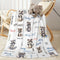 Novusopt Personalized Raccoon Baby Blanket - Custom Name Receiving Blanket for Boys, Newborn