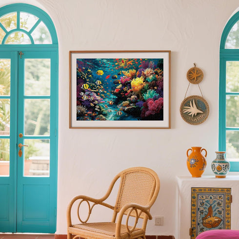1000 1000 1:1 Puzzles for Adults Pieces, Ocean Sea Animal Fish Coral, Nature Piece Puzzle for Adults Seniors, Hard