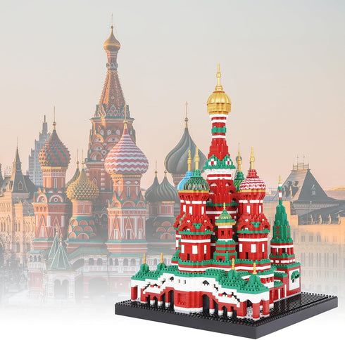 Building Block Set - Saint Basil's Cathedral Architecture Model, 4300 PCS Educational Mini Blocks