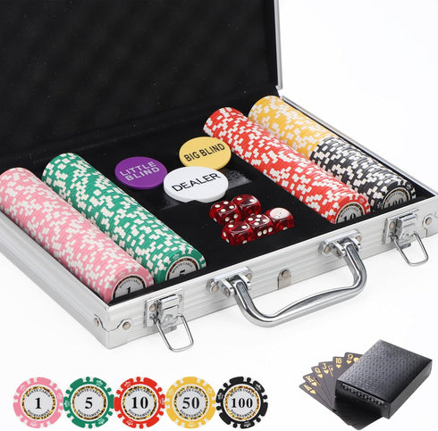 Premium Numbered Poker Chips for Card Board Game, for Texas Hold'em, Blackjack, Card Club or Late Night Poker Games.
