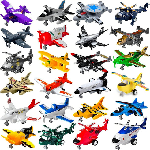 Liberty Imports Pull Back Airplanes Toys Vehicle Playset, Variety Pack of Helicopters,