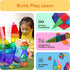 60 Set 60pcs 3D PicassoTiles Piece Magnet Building Tiles Clear Magnetic Blocks Construction Playboards - Creativity