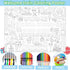 Train Giant Coloring Poster Train Party Favors Large Transportation Drawing Tablecloth DIY Art Drawing Coloring Mat