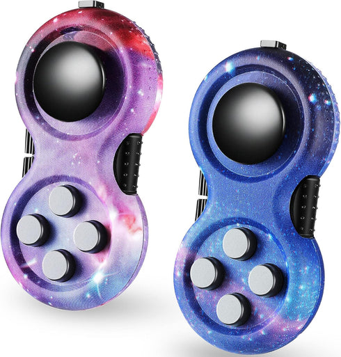 Skylety 2 Pcs Fidget Toys for Adults Controller Fidget Pad Stress Relief