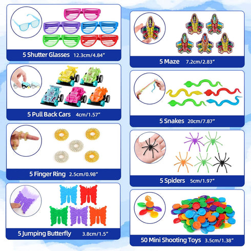 Amy&Benton 500pcs Carnival Prizes - Pinata Filler for Kids Party Favor Bags, Birthday Small Toys for Classroom Gift Bags