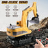 3 4 6 7 8 Construction Excavator Toy - Kids Toy Engineering Digger Truck, Remote Control Rechargable Hydraulic Car