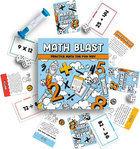Math Blast! Math Game for Kids 8-12 & Over - Fun Educational Game for Home or Classroom Practice