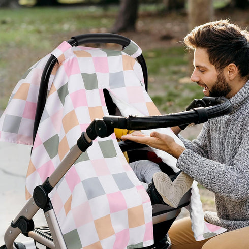 DILIMI Colorful Checkered Nursing Pillow Cover for Babies