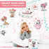 Glow in The Dark Cat Stickers with Dog and Fish, Wall Decals for Kids Bedding Room