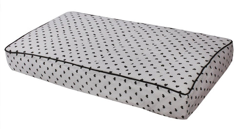 Hearts Black Muslin Quilted Changing Pad Cover by Bacati