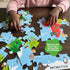 3-5 Dinomini Giant World Map Puzzle for Kids - with Interactive Standing Figures - Floor Puzzles for Kids Ages