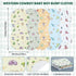 5 Pack 19"x9" Set SmoothNovelty Watercolor Dragon Pattern Baby Burp Cloths Soft Absorbent Burping Rags for Newborns
