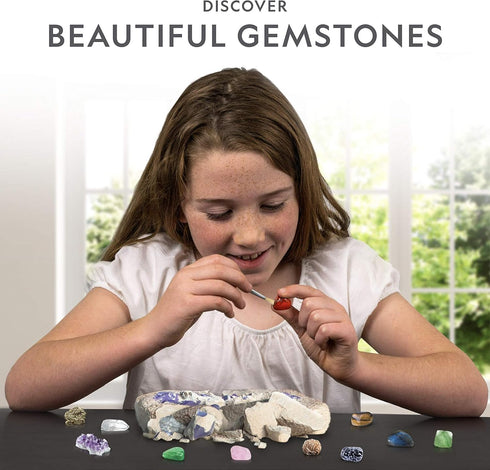 Mega Dig Kit - Dig Up 15 Real Gemstones and Crystals, Science Kit for Kids, Gift for Girls and Boys