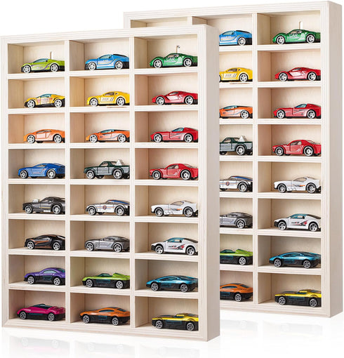 Threehoney 2 Pcs 24 Space Toy Cars Wheels Display Case 1: 64 Scale