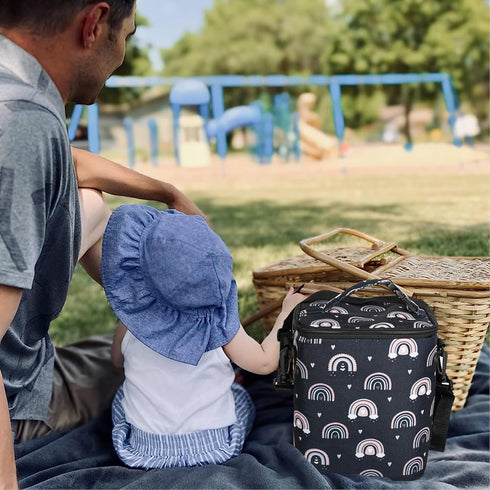 BLantt Pack 4 9 Breastmilk Cooler Bag with Ice Fits Baby Bottles Up To Ounce Insulated Baby Bottle Bag Breast Milk